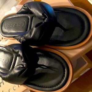 Black Vicenza “puffy” sandals